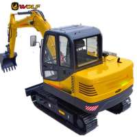 Low price excellent performance  6.5 wolf we65 track chain excavator with hydraulic hammer